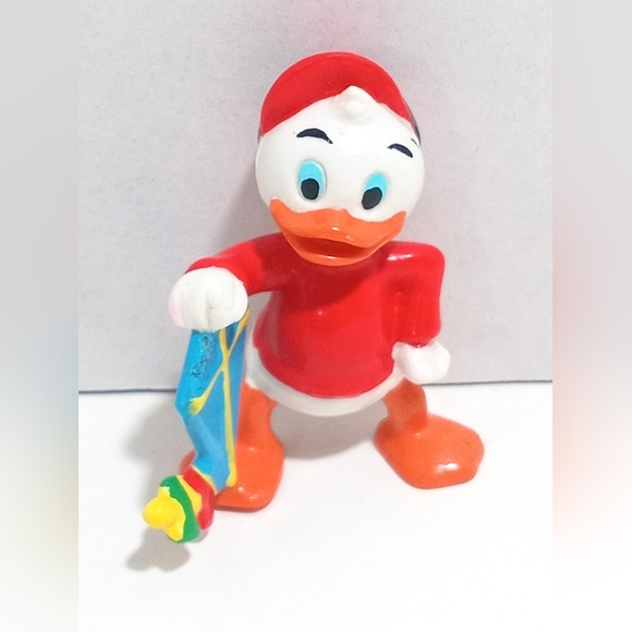Vintage Disney Huey Duck Figurine Duck Tales PVC 1986 Cake Topper - Picture 1 of 6
